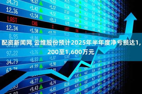 配资新闻网 云维股份预计2025年半年度净亏损达1,200至1,600万元